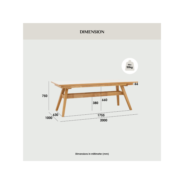 Valko Dining Table 2.0M - Image 3